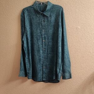 NEW Tasso Elba Teal Button Down Shirt